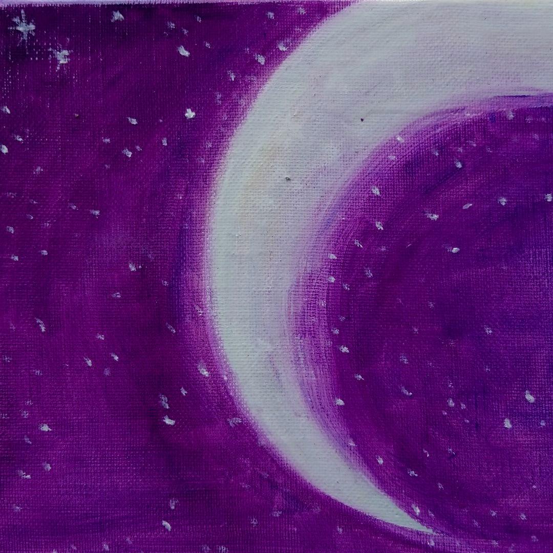 油絵　専用　屋根の上の二ひきの世界