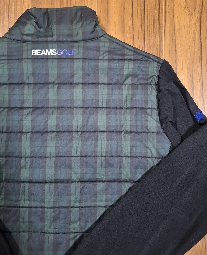 BEAMS GOLF チェック柄 中綿フルジップジャケット