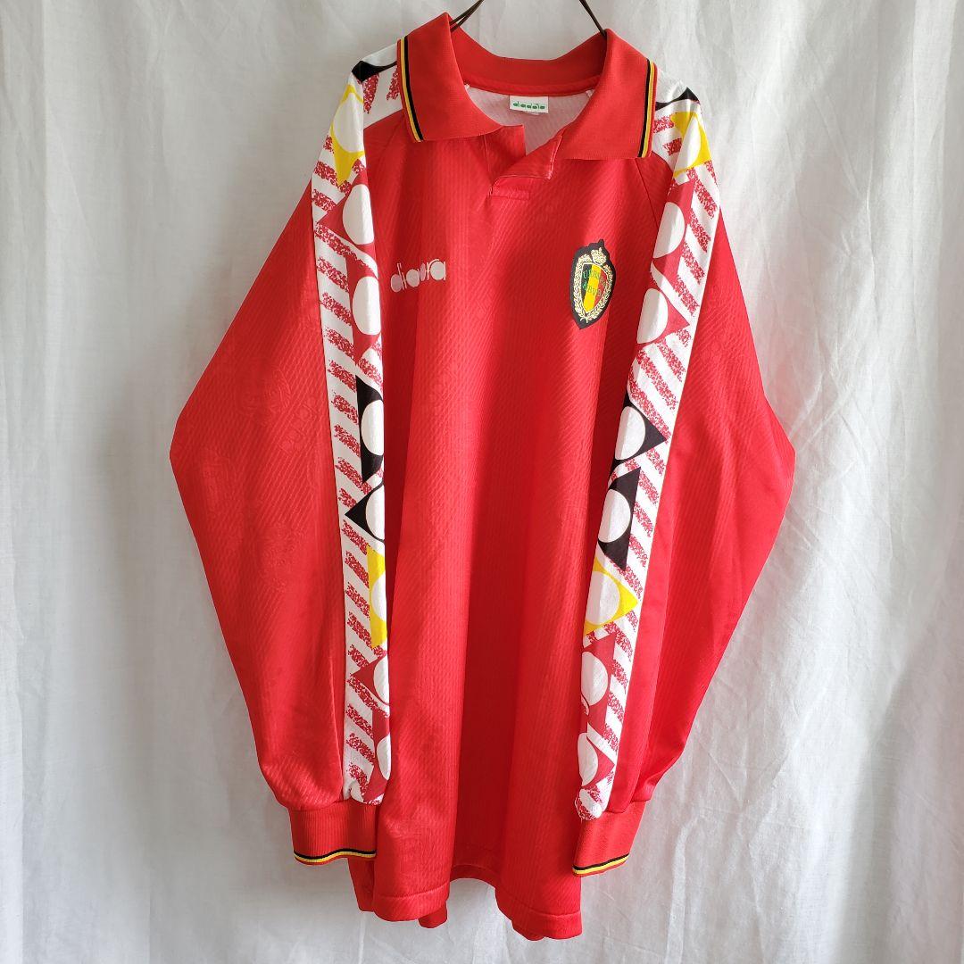 90s DIADORA ディアドラ ベルギー代表 長袖 ユニフォーム ウェア