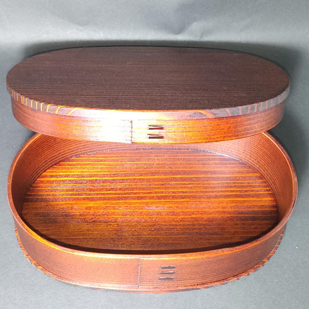 未使用　大館曲げわっぱ　うるし　漆　小判弁当　小