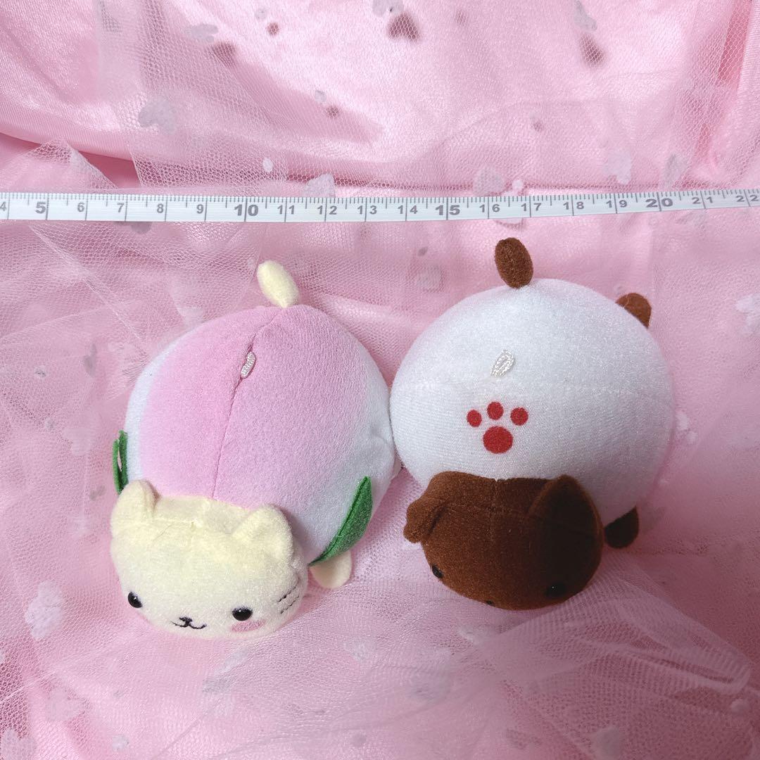 にゃんにゃんにゃんこ ぬいぐるみ 桃まん 餡まん