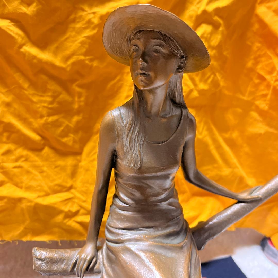 大道寺光弘 木もれ陽の中で ブロンズ像 美人像 置物 世界限定1000体