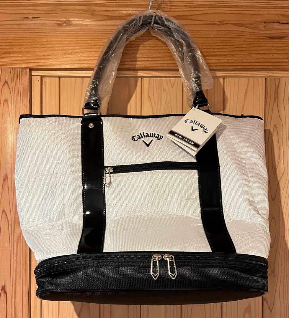 新品 Callaway キャロウェイ ゴルフ トートバッグ シューズ収納付き