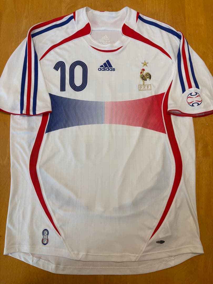 超希少 正規品 中古 美品 フランス 06/07 ホーム アウェイ ジダン Ｌ