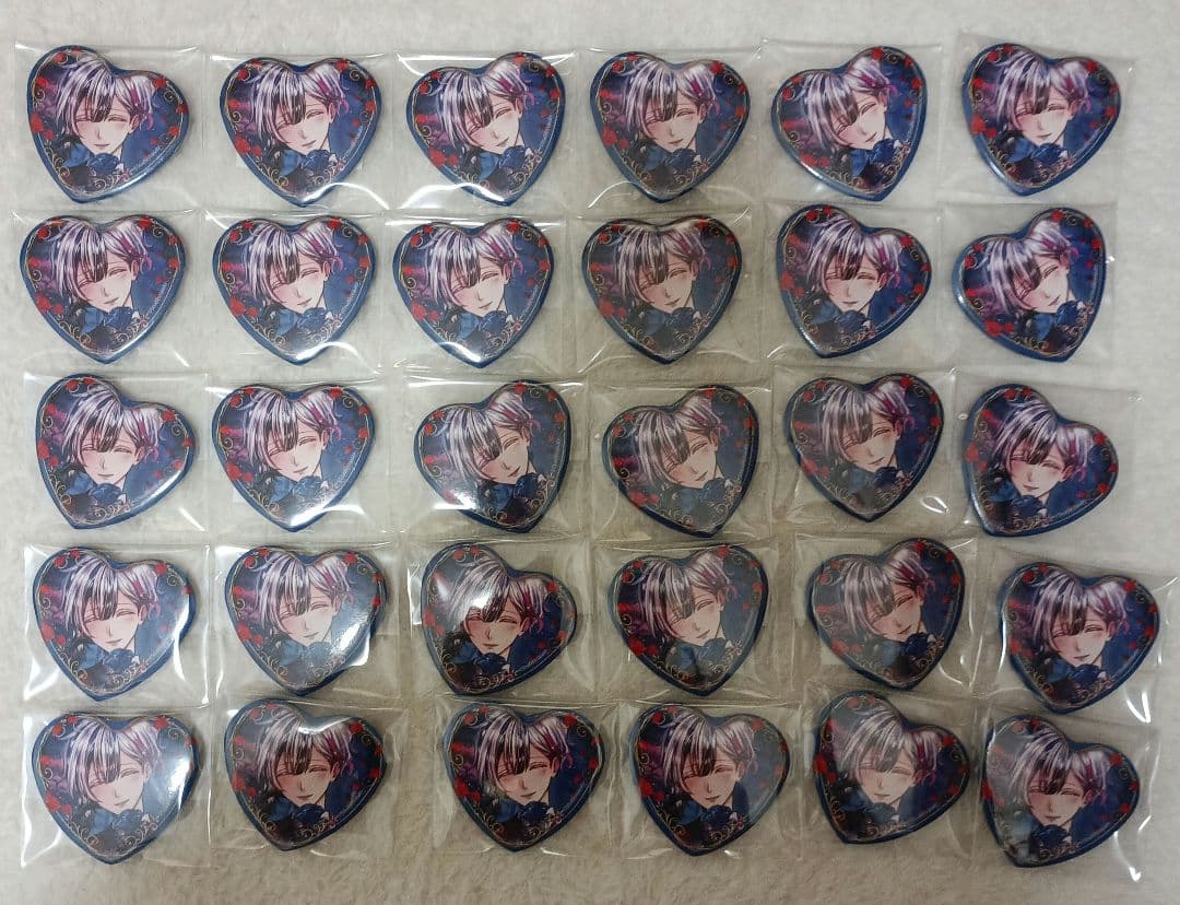 あくねこ ベリアン 缶バッジ ローズバレンタイン 30点