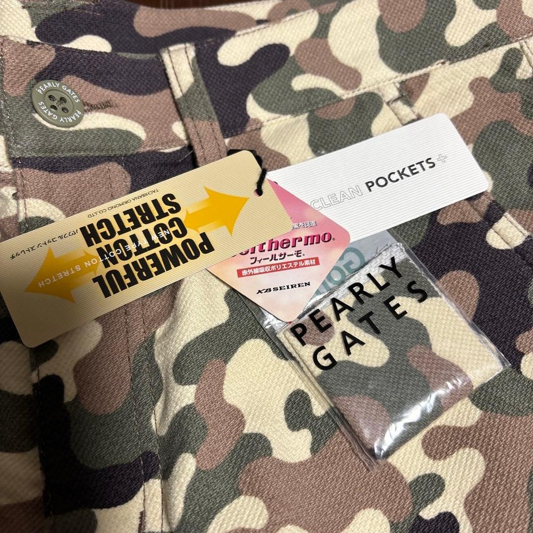 パーリーゲイツコットンストレッチカモフラパンツサイズ5