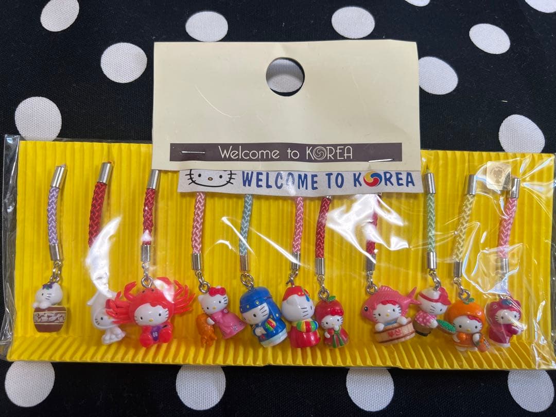 WELCOME TO KOREA ハローキティストラップ11個セット2005