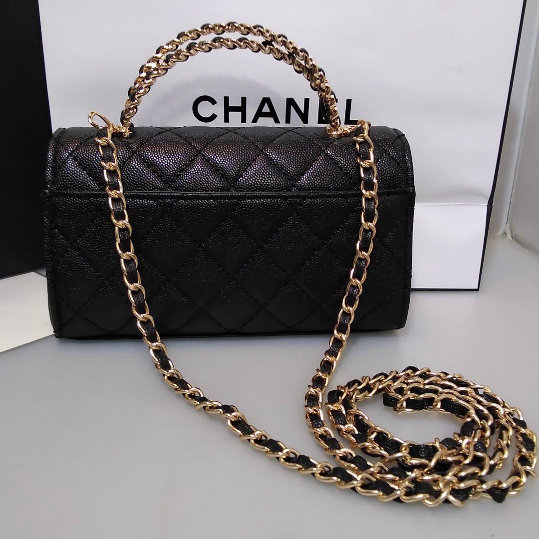 CHANEL(シャネル)ノベルティ　ブラック ショルダーバッグ　ブラックシャドー