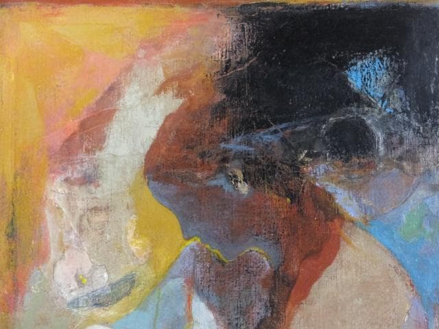 現代アート　斎藤静輝　直筆サイン『女の像』キャンヴァスに油彩 0418N