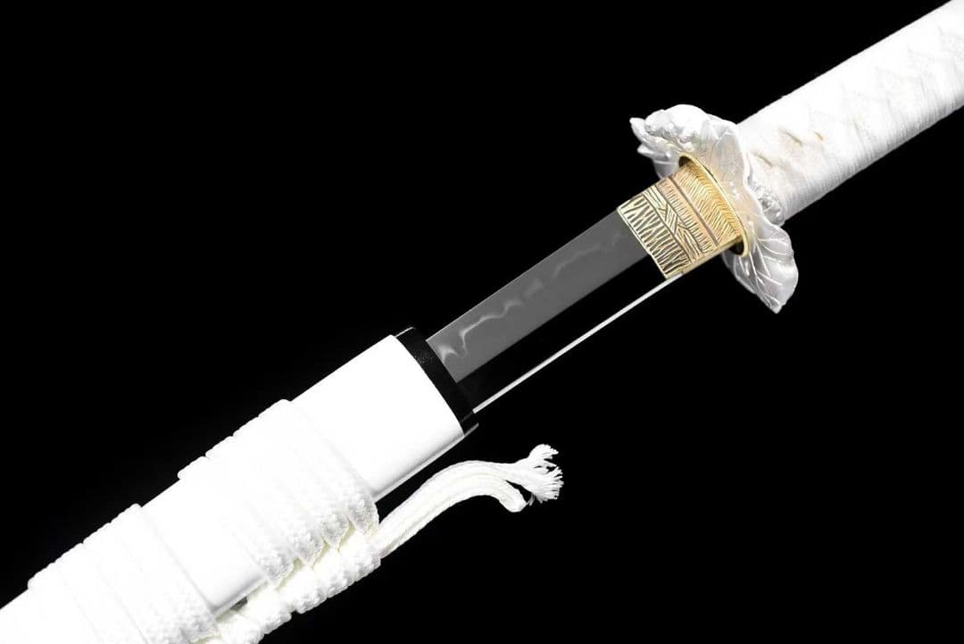 【白月魁】古兵器 刀装具 日本刀　模造刀 居合刀 武士道 鑑賞用 美術刀 贈り物