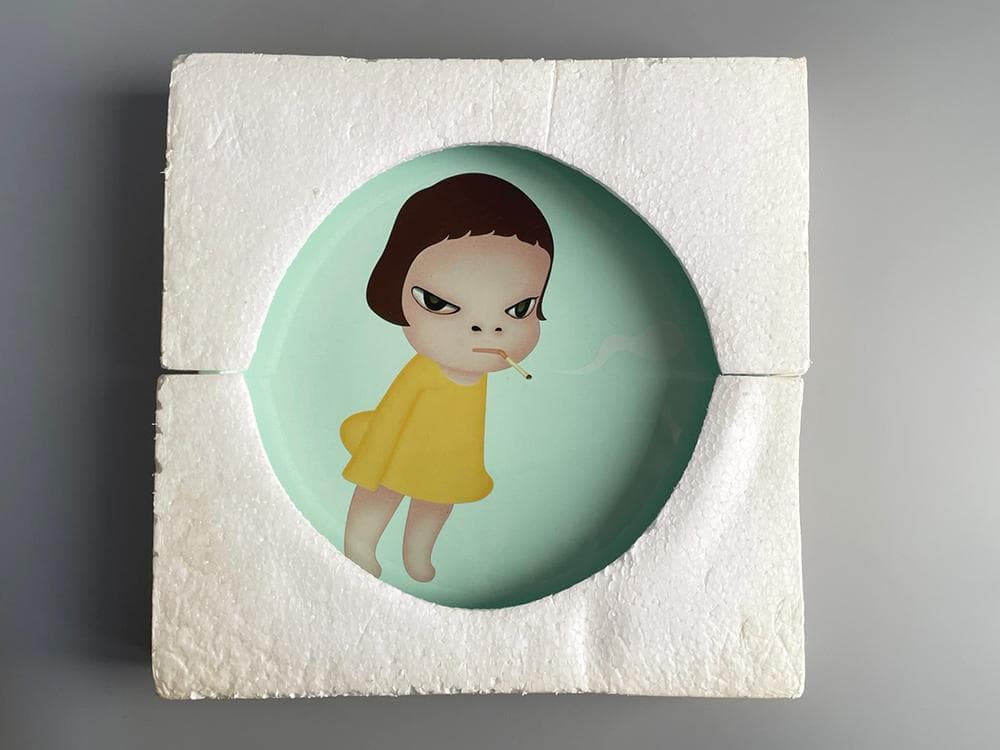 新品未使用 2002年 奈良美智 灰皿 Too Young To Die