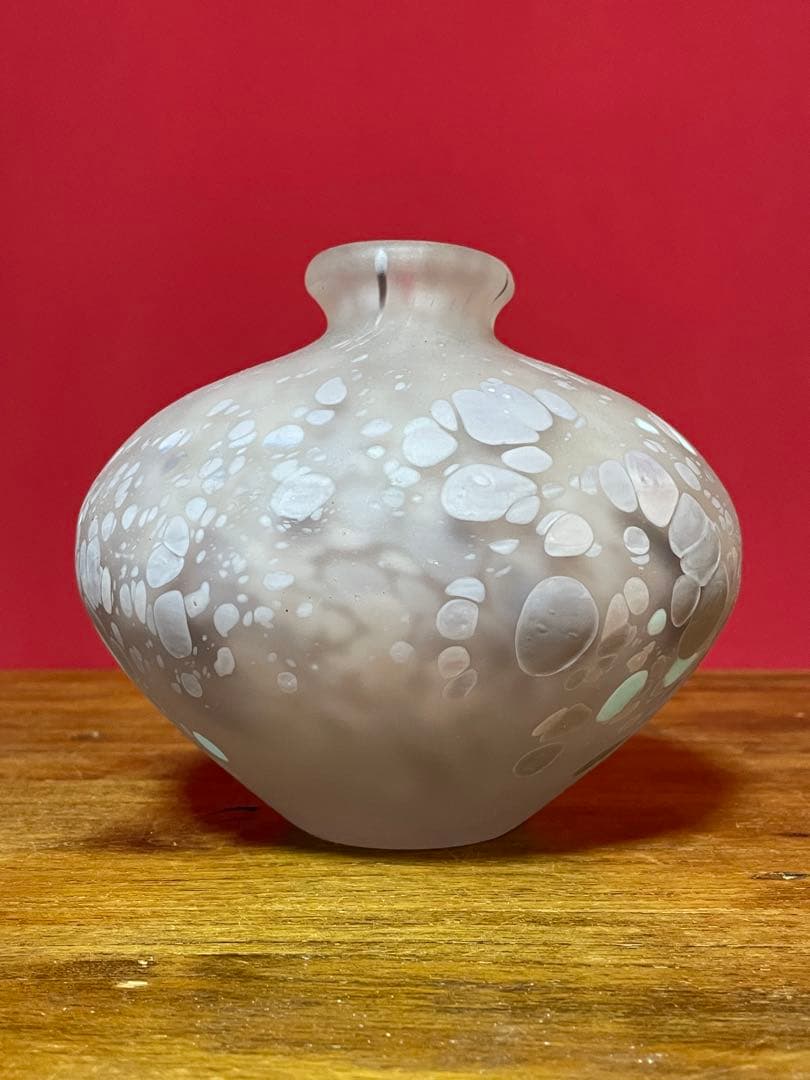 藤田喬平 手吹 金彩 花瓶 共箱 美品≪K.Fサイン有≫文化勲章受章