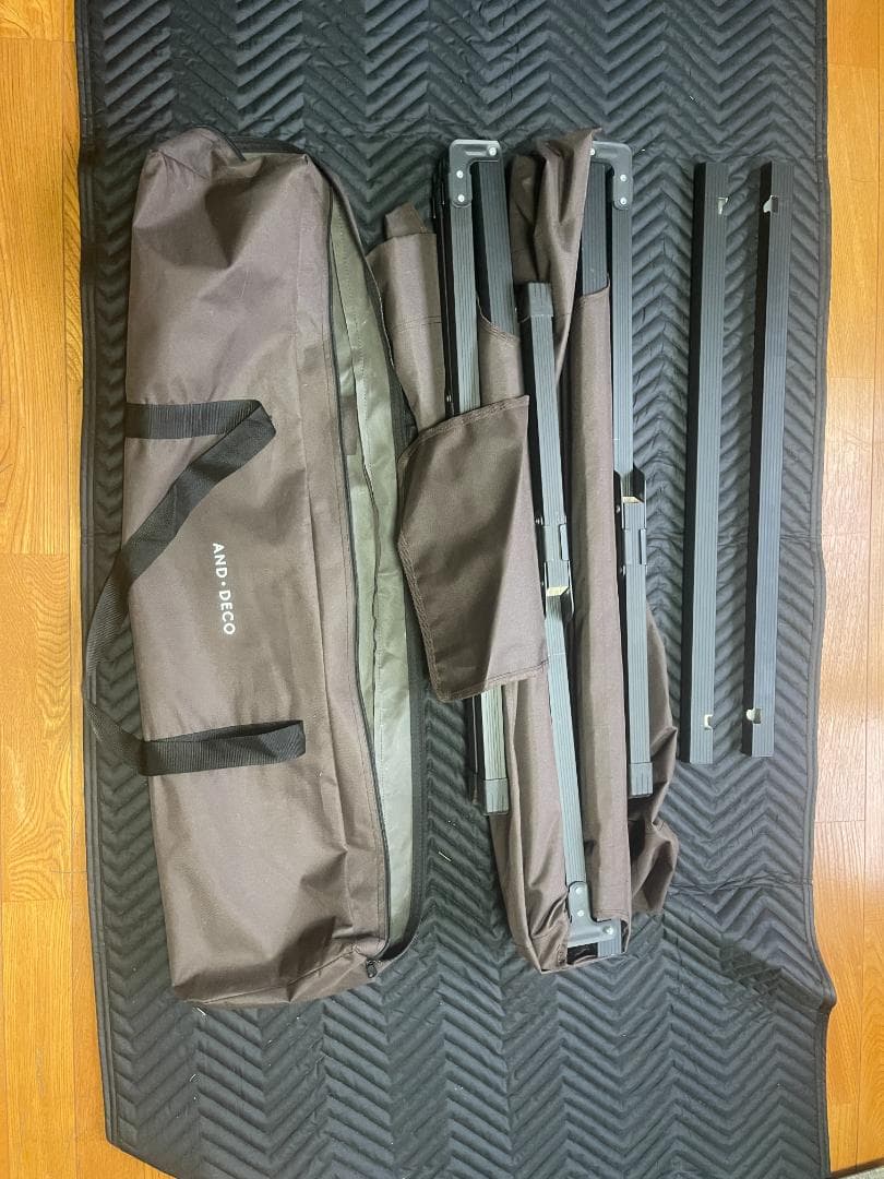 AND DECO アウトドアベンチ 折りたたみ式　2台セット