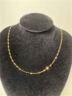 K18ゴールド ツイストチェーン ネックレス即日発送