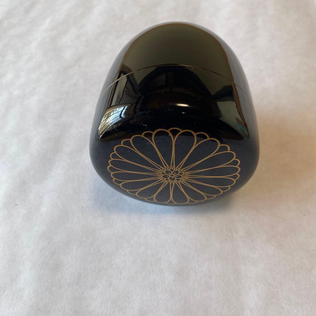 利休好写菊蒔絵黒大棗