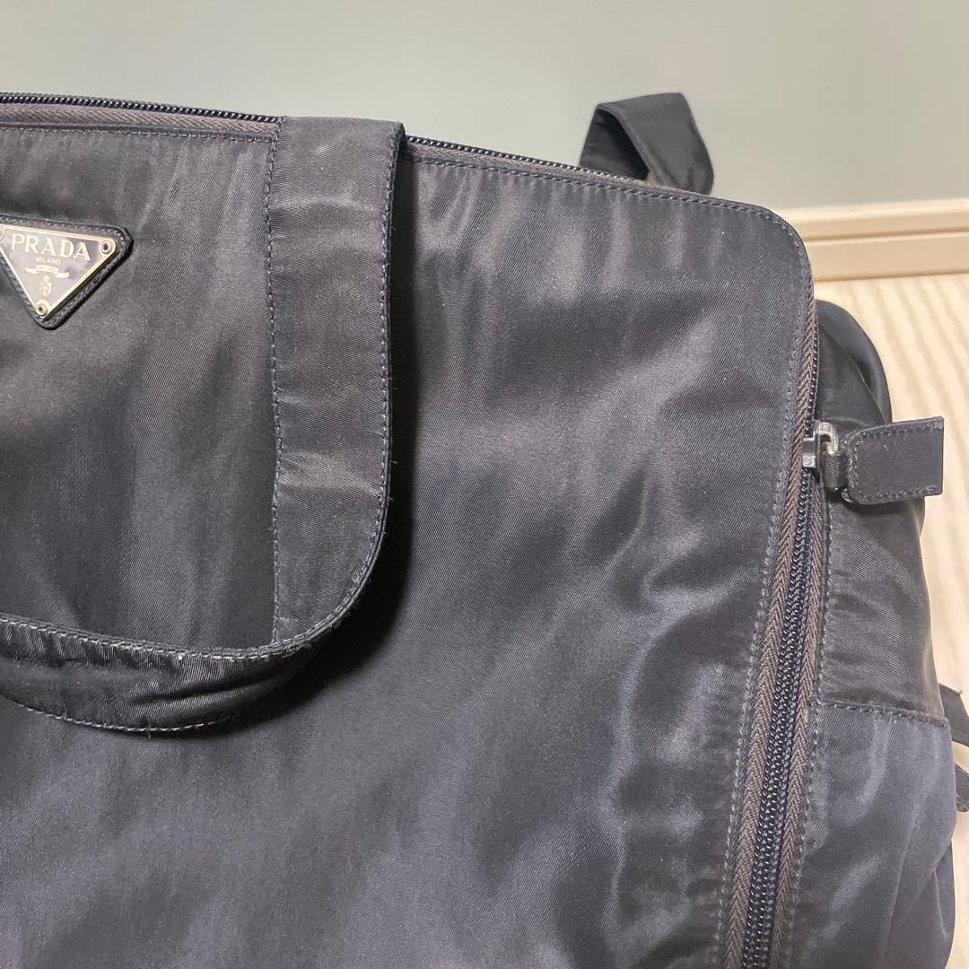 PRADA ボストンバッグ　ネイビー　濃紺