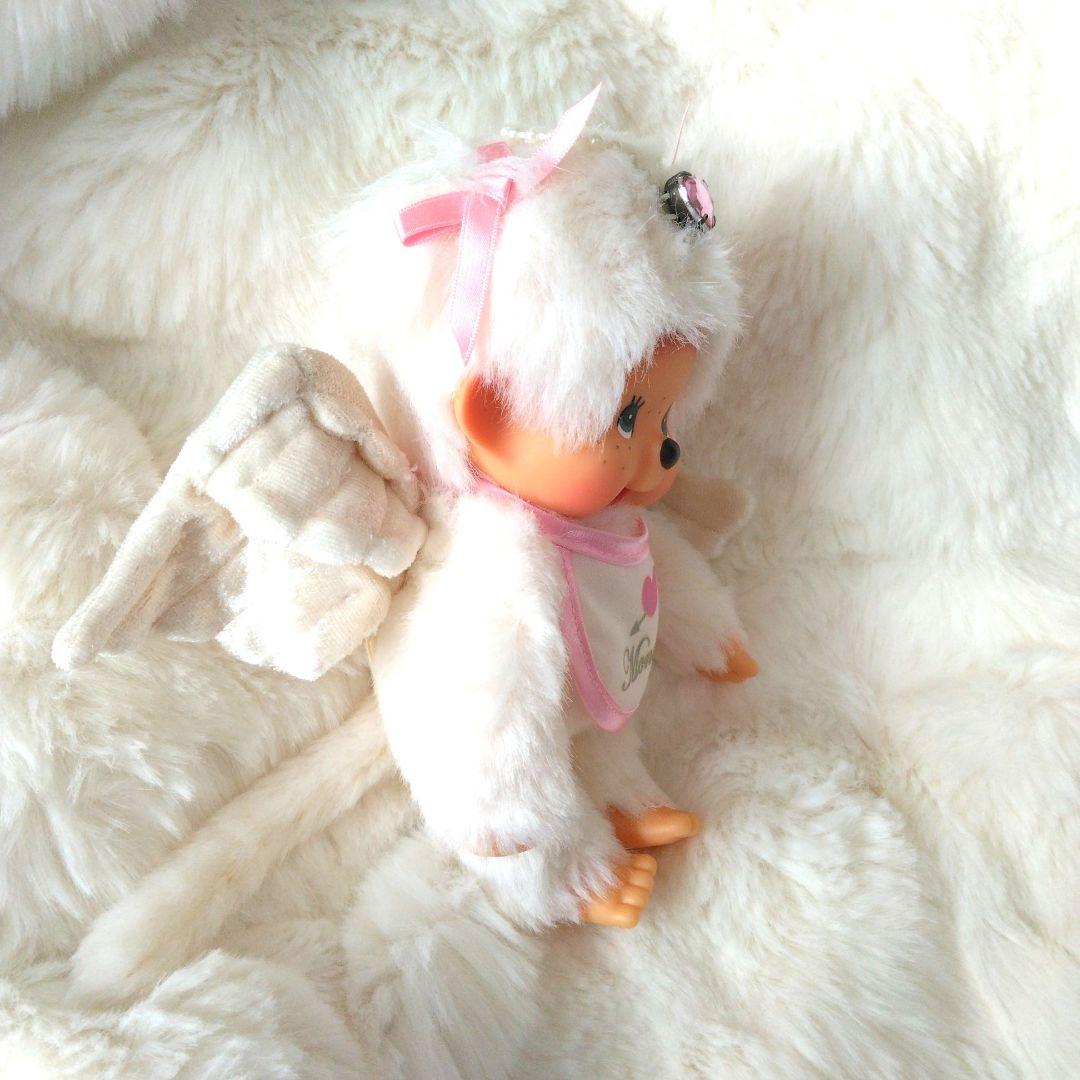 平成レトロ　天使　モンチッチ　女の子　S　ぬいぐるみ　セキグチ　天使　白