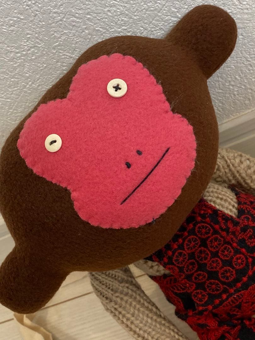 Miyu　ボビーダラス 超美品 お猿さん 手作り一点もの エコバッグ付