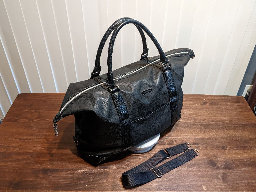 ブラック&ホワイト　ゴルフ　2way　トートバッグ　ショルダーバッグ　靴入れ