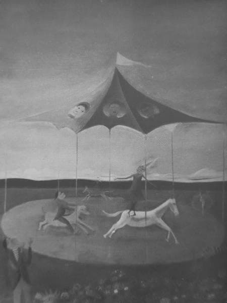 斎藤真一　メリーゴーランド　　画集より　状態良好　新品額付き