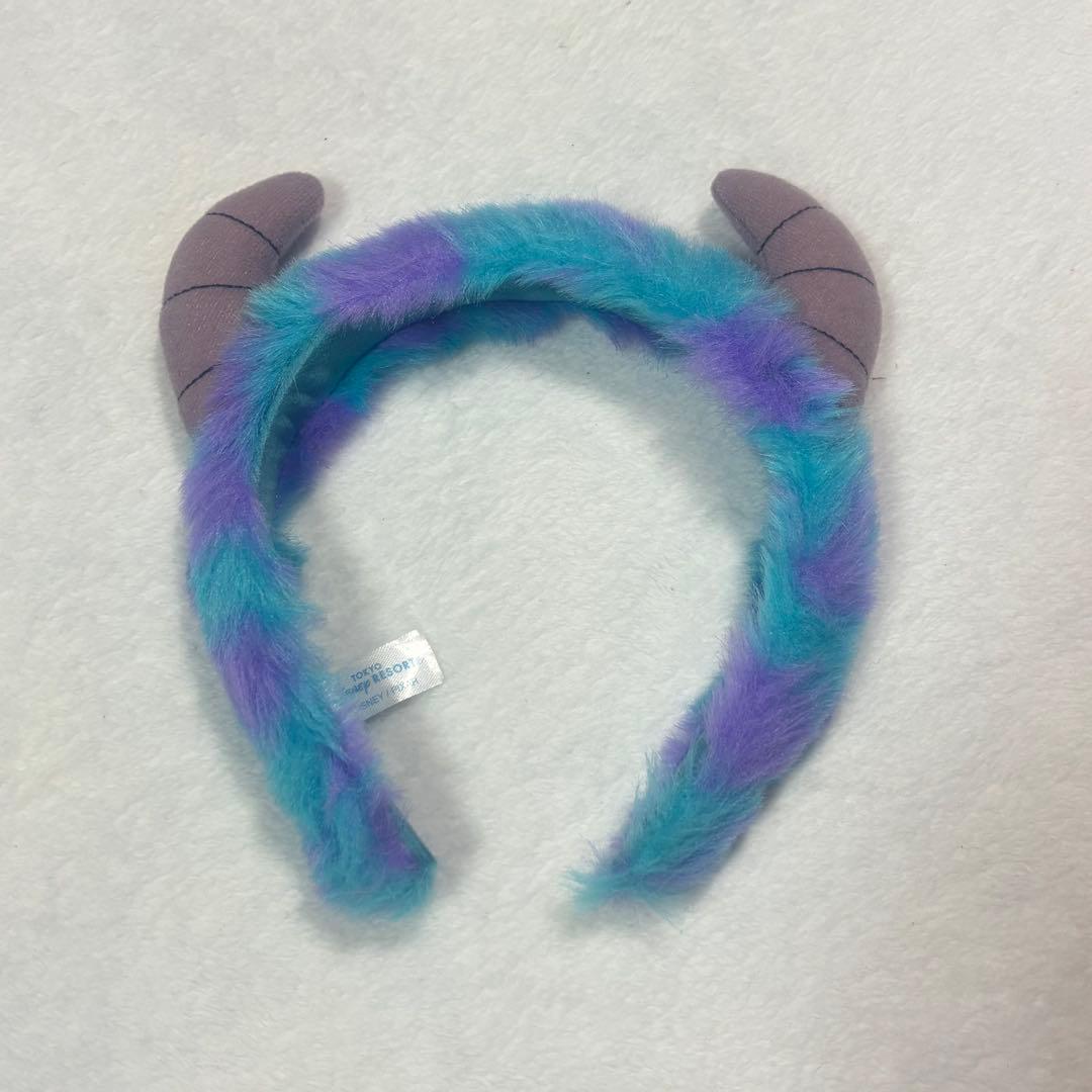 ディズニー　カチューシャ　モンスターズインク　サリー　水色　紫