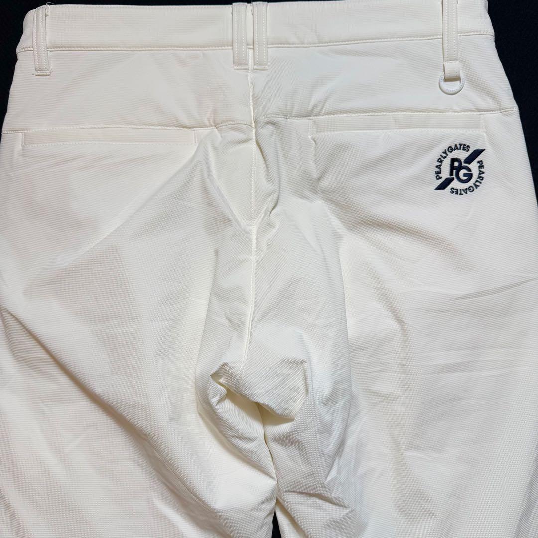 パーリーゲイツ 中綿入り 防寒パンツ リング PGロゴ刺繍付き ホワイト L