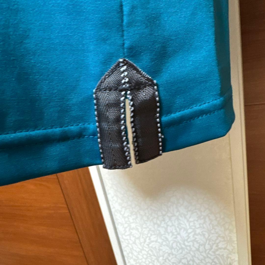 BRIEFING モックネック 半袖Tシャツ ブルー　L