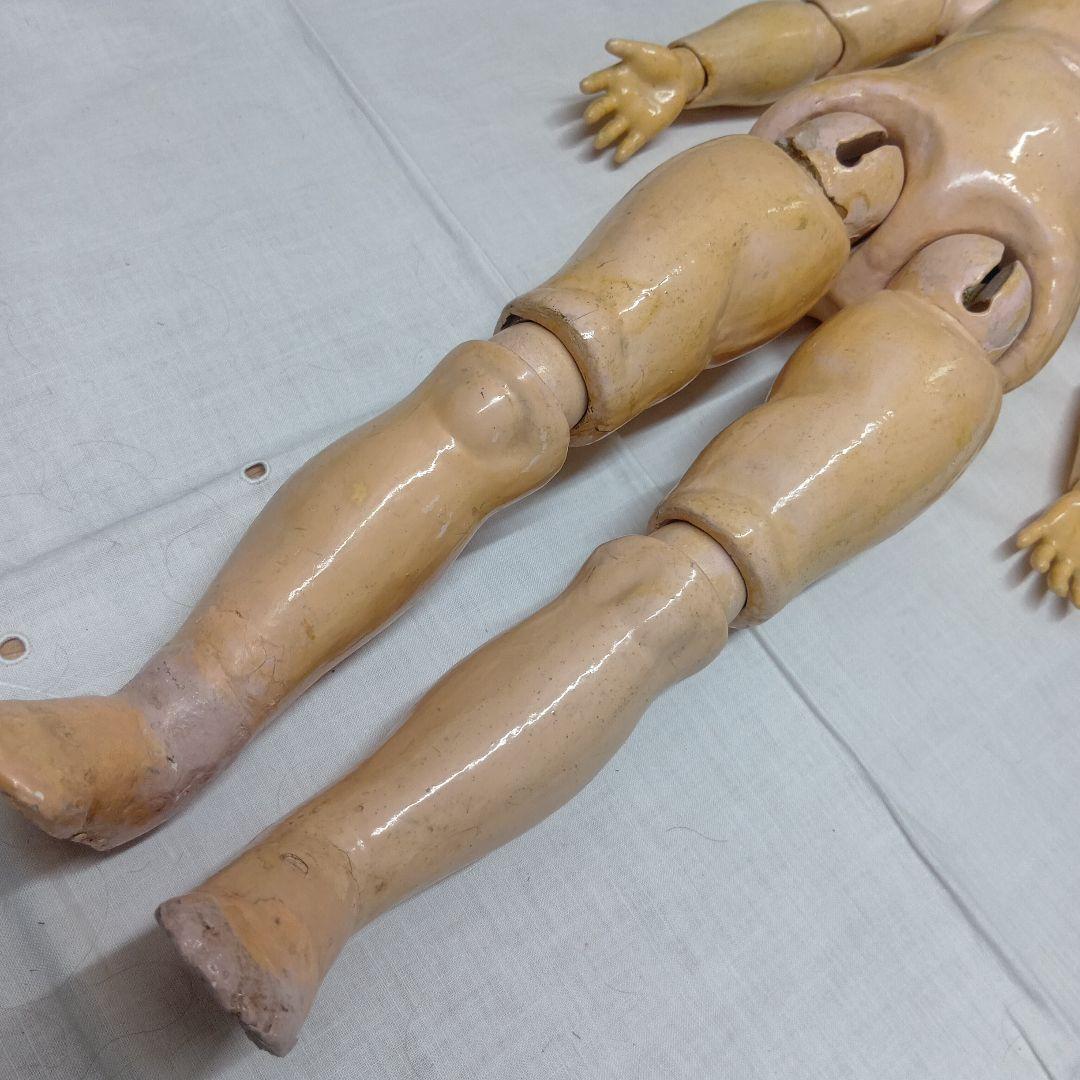 ♥色白で可愛いお顔のアンティーク　ビスクドール　ハンドベルグ　DEP （難有り）