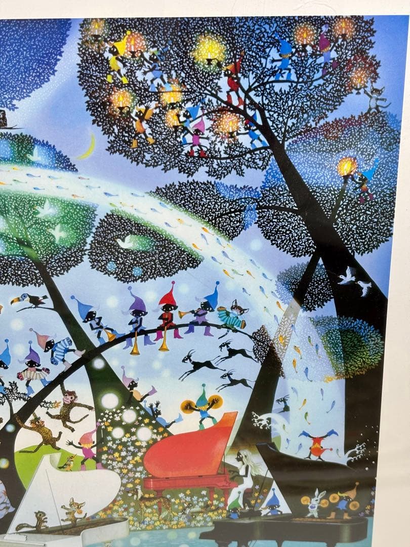 #藤城清治「こびとの楽園」レフグラフ作品 本人サイン入り