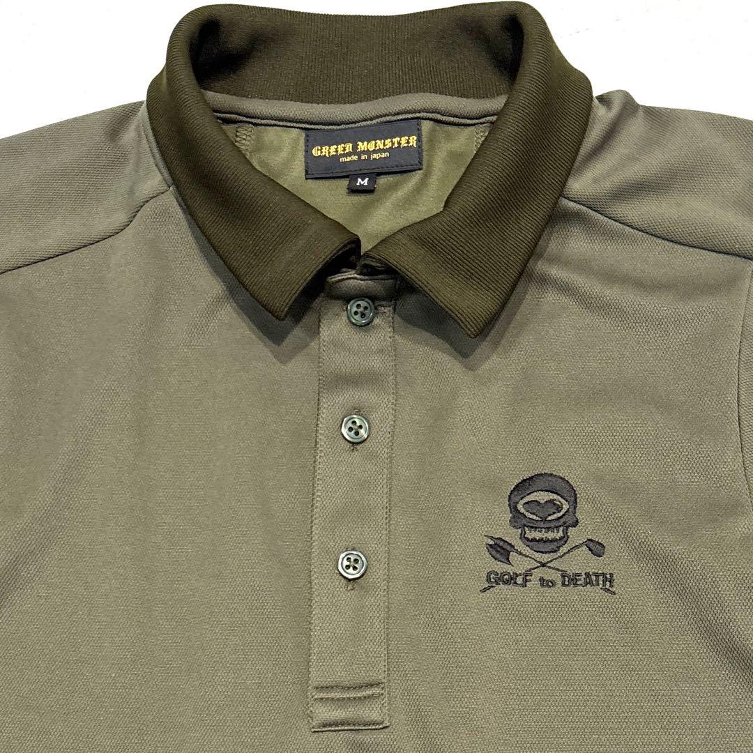 【未使用/メンズM】GREED MONSTER　ポロシャツ　ゴルフウェア　カーキ