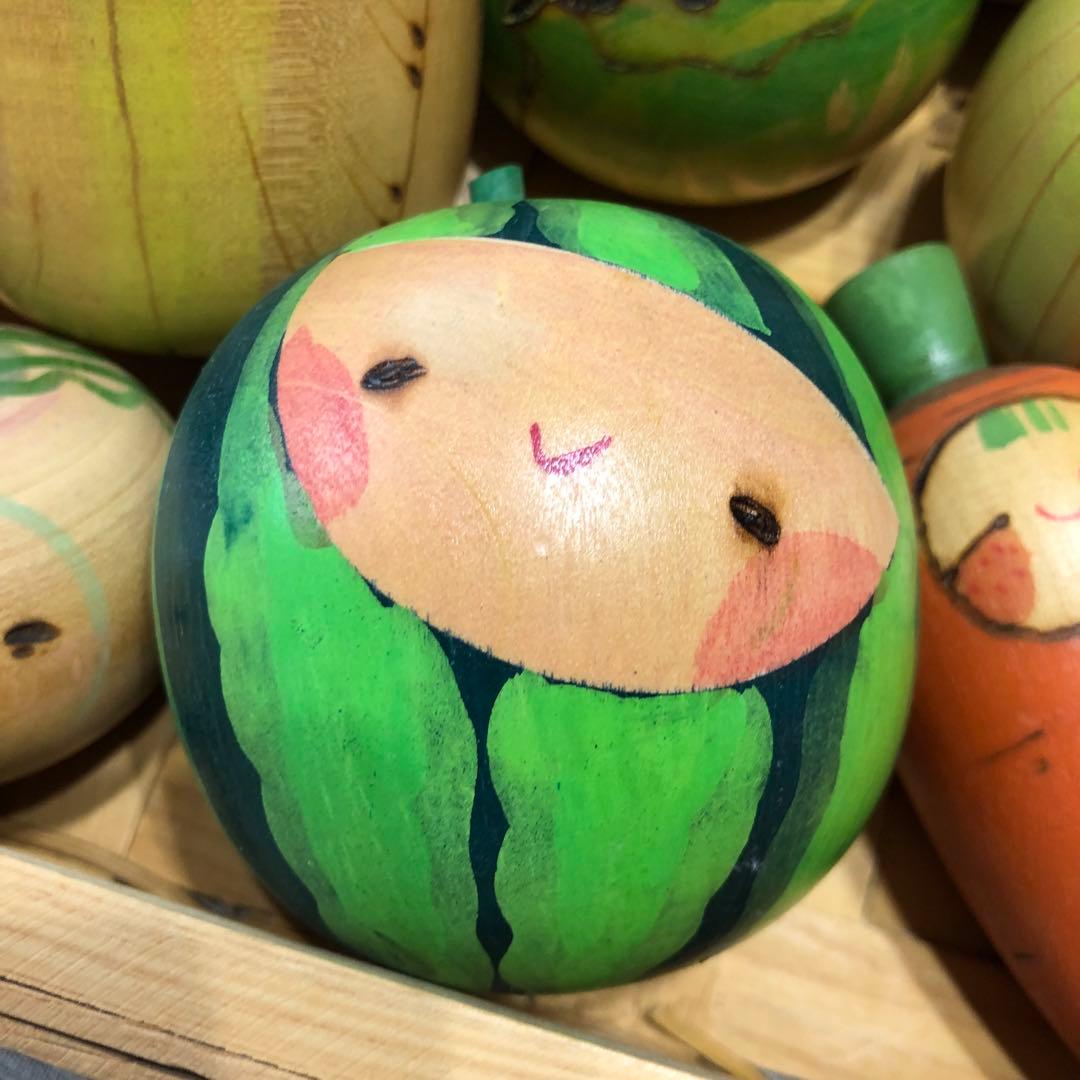 ひろえこけし 創作こけし 野菜 果物 14個