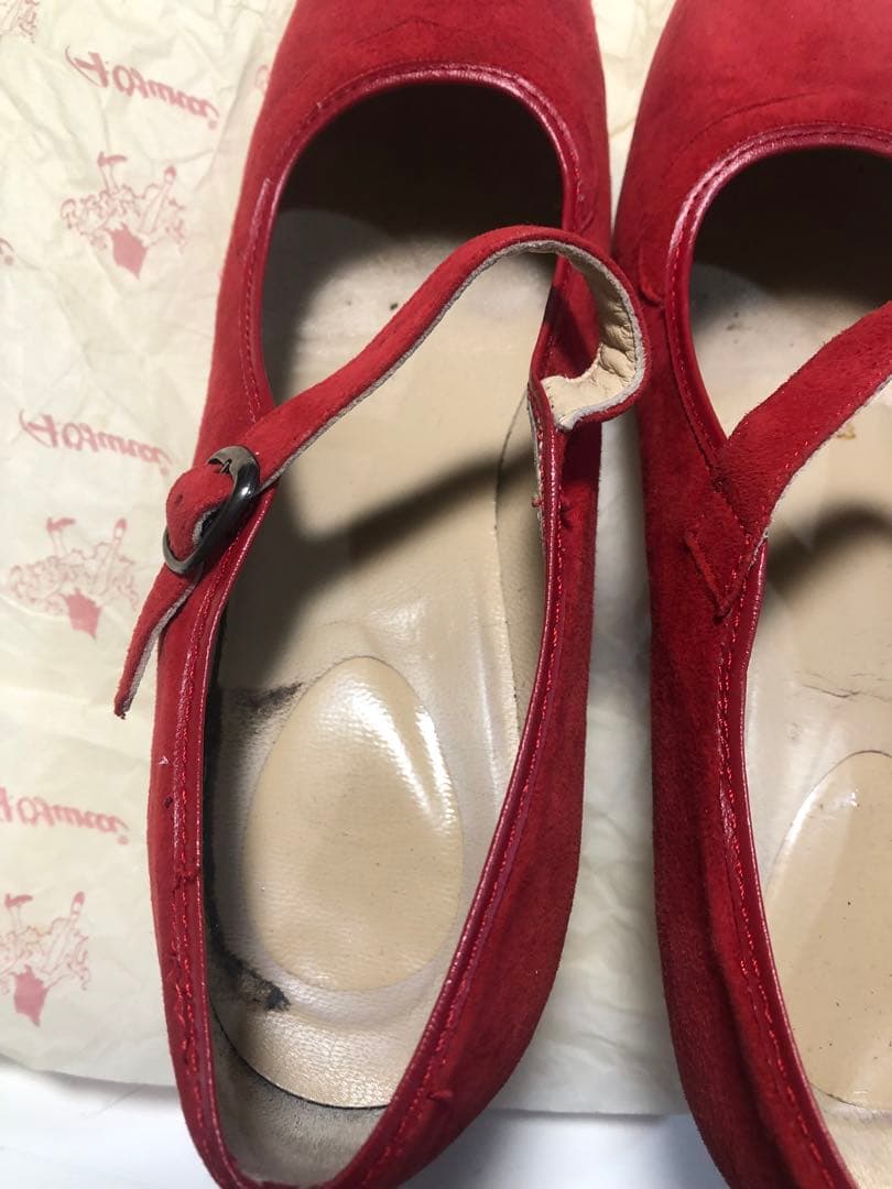 フラメンコ靴 39 オスーナプロベルトスエード赤