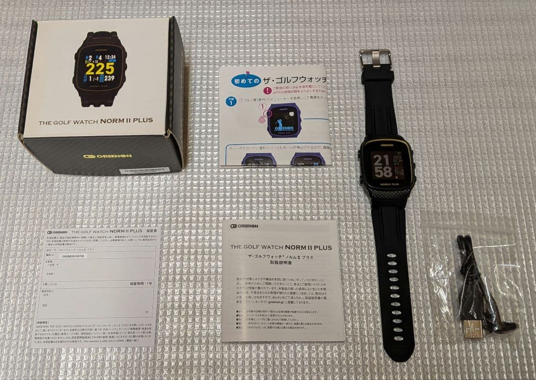 グリーンオン NORM II PLUS ゴルフウォッチ GPSナビ(使用１回)