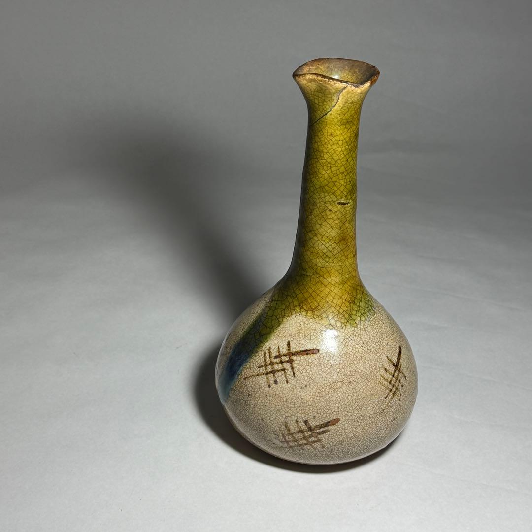 ◆瀬戸の名陶【加藤春丹】作 古瀬戸花瓶 伝世 江戸時代 茶道具◆