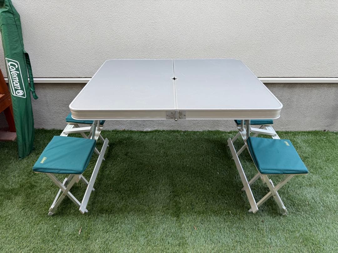 【専用】コールマン　ファミリーベンチ　パラソル付き