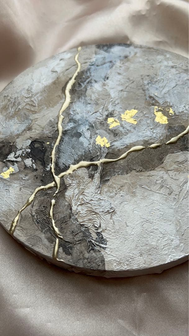 アート　絵画　インテリア海外　抽象画　モダン　ホテル　ギフト　アクリル画　丸