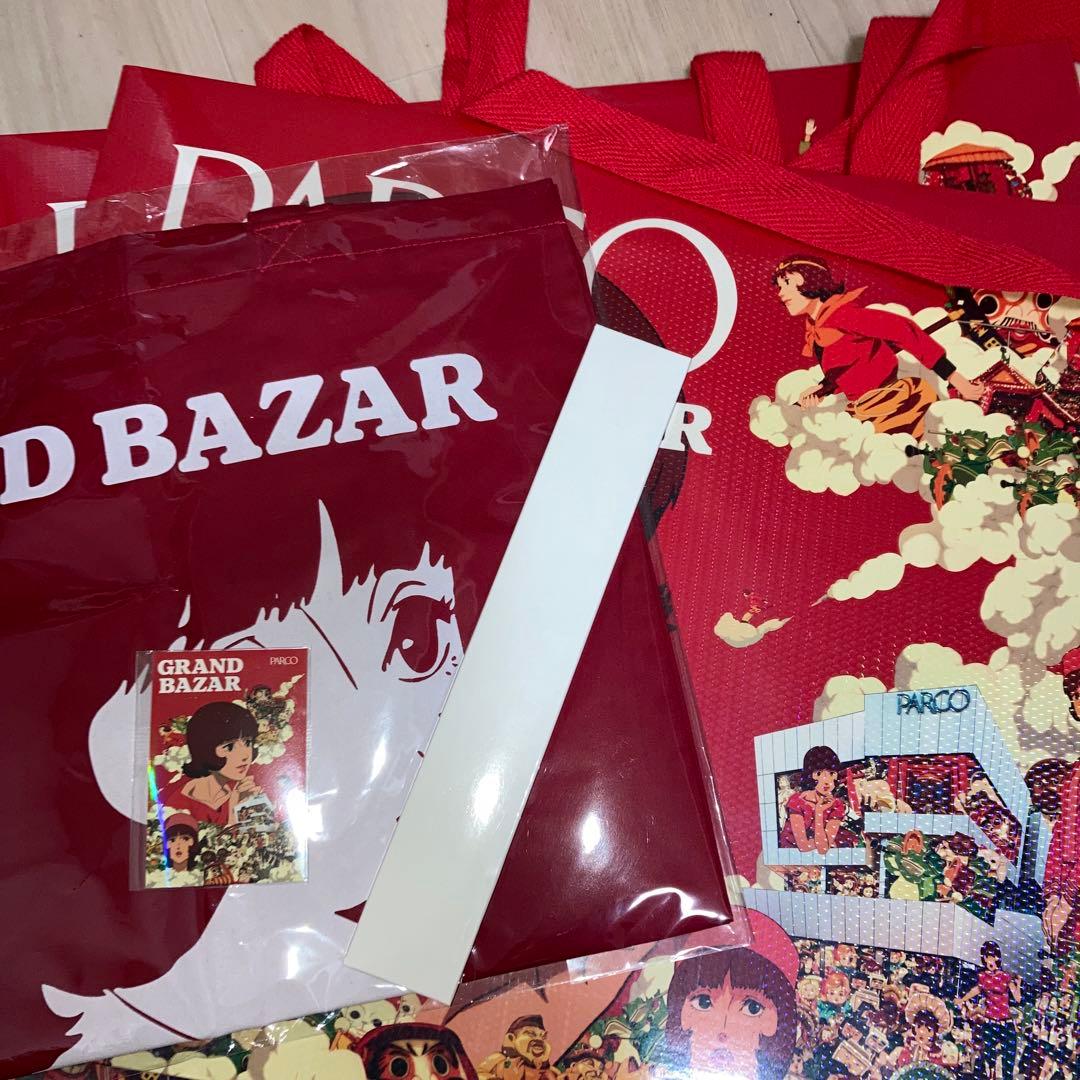 パプリカ　Paprika PARCO ショッパー2枚　トートバッグ　扇子　シール