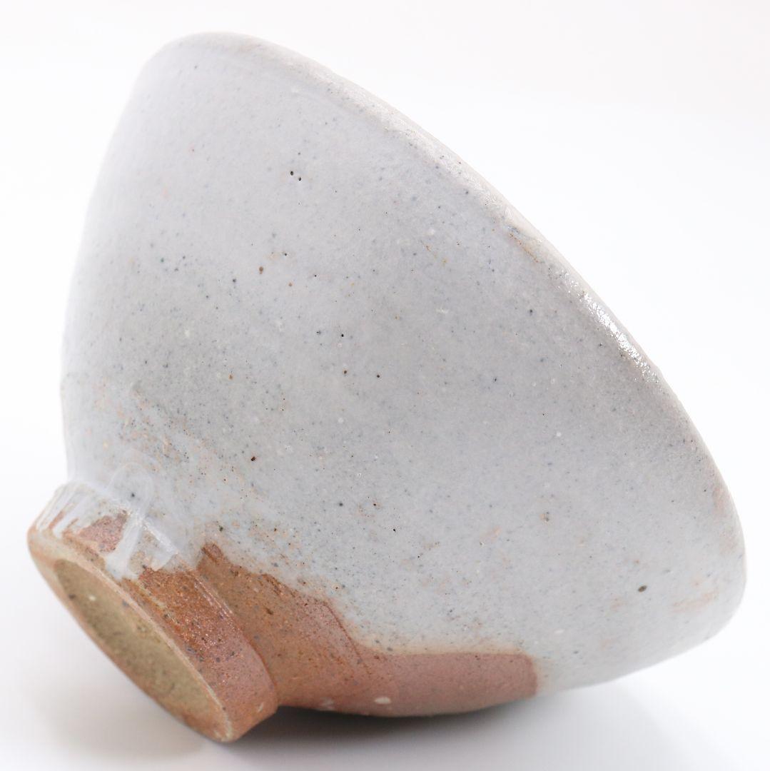 川喜田半泥子作 白掛茶碗 茶道具 共箱　V889　T1