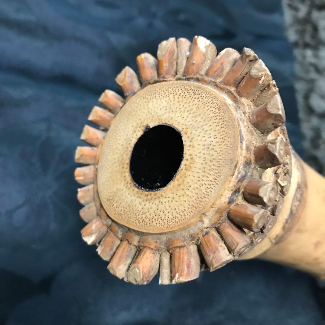 尺八 琴古流 在銘 中継ぎ緩み無し 二尺一寸管 籐巻銀三線 【音出し確認済み】