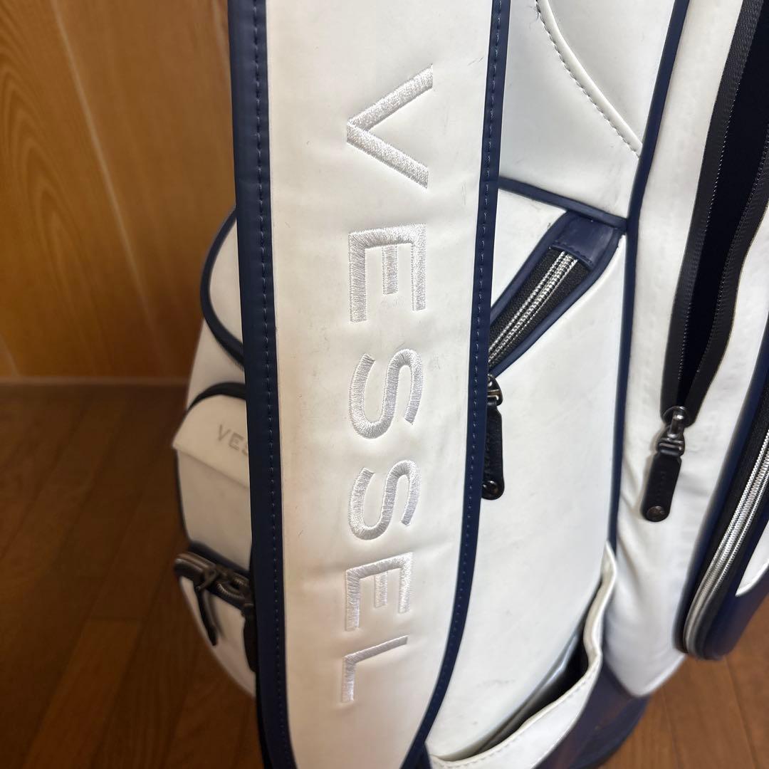 Vessel キャディバッグ ホワイト/ブラックLux Cart JP 9型