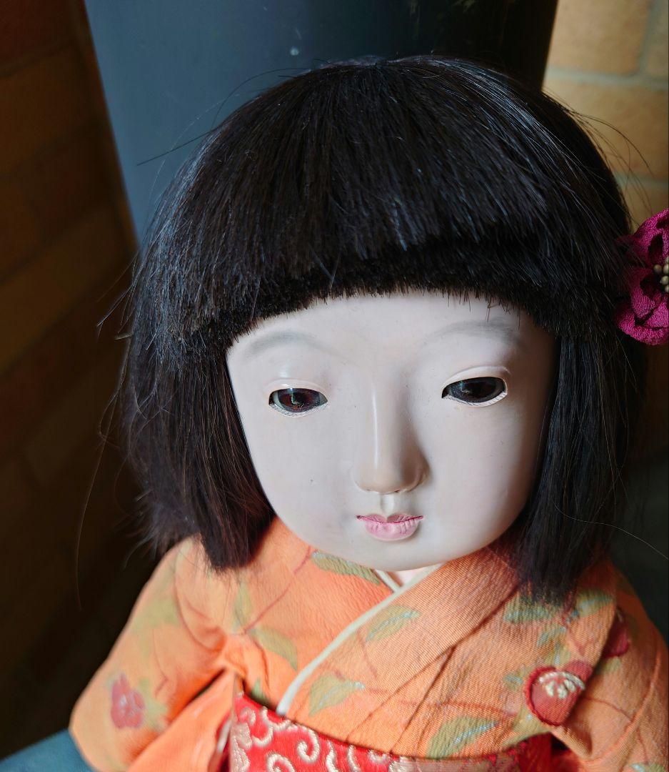 希少 修復済 永徳齋銘 大正期の光龍斎 滝澤義豊 42㎝ 市松人形 アンティーク