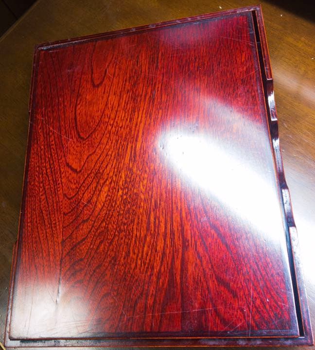 秘蔵　栖芳 文箱 化粧箱 乱れ箱 硯石入れ 漆塗り