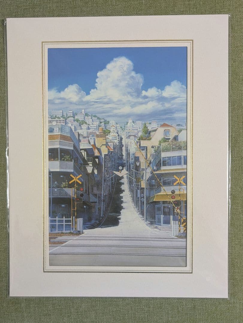 【未開封】山本二三展　複製原画　時をかける少女　踏切　クリアファイル付き