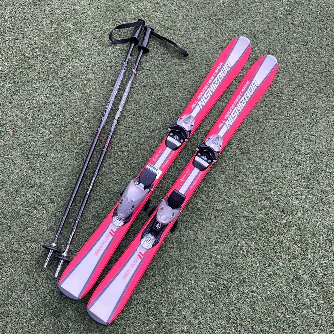 スキー　子ども　ジュニア　2点セット　スキー板　ストック