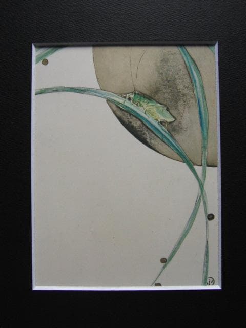 平福百穂、【月】、希少な画集より、状態良好、新品高級額装付