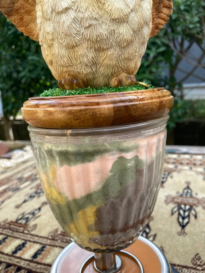 極3 小型猛禽パーチ、ファルコンブロック（透明ガラス）