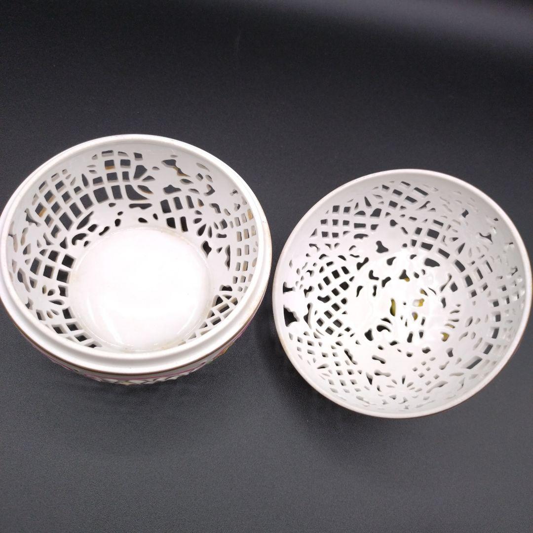 ヘレンド ボンボニール 金彩 透かし オープンワーク