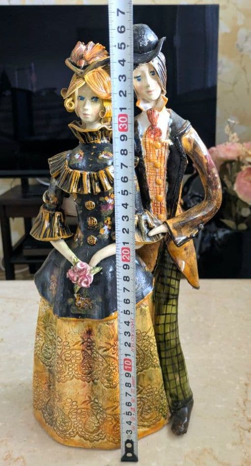 フランス　パリ　ルシアン　ヌーケルマン　カップル　陶器　人形　アンティークドール