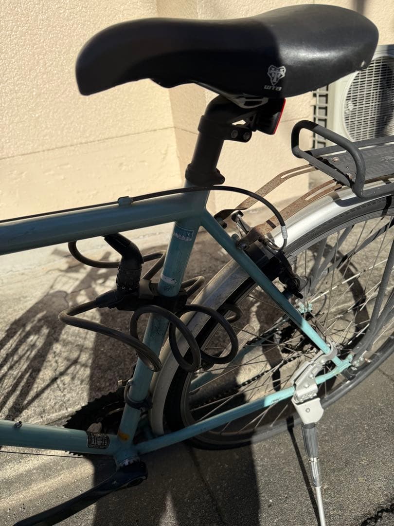 surlyクロスバイク ミントグリーン フロントバスケット付き