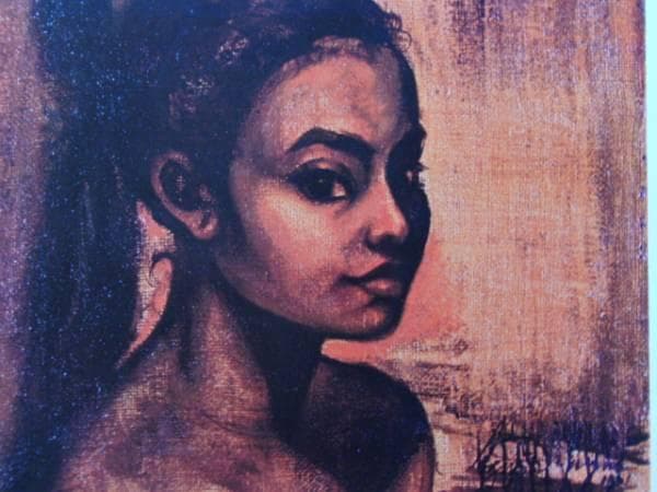 AGUS DJAJA（アグス　ジャヤ）、若い娘、希少画集画、新品額装付